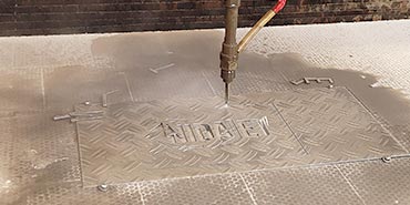 Découpe tôle aluminium avec Nidajet